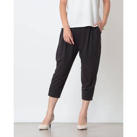 裾ジップ付き サルエルパンツ風 レギンス （グレー）