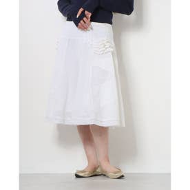 FREESOUL フリーソウル イタリア製 インポート 刺繍スカート （ホワイト）