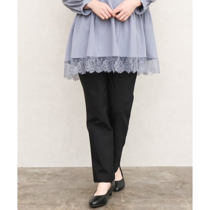 【シリーズ累計販売2万枚！/大きいサイズ】さらさらストレッチテーパードパンツ （ダークブラウン(チェック））｜詳細画像