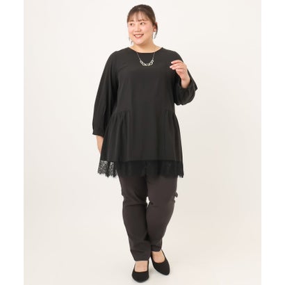 【シリーズ累計販売2万枚！/大きいサイズ】さらさらストレッチテーパードパンツ （ダークグレー）｜詳細画像