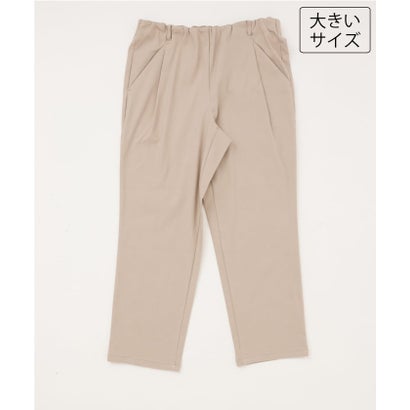 【シリーズ累計販売2万枚！/大きいサイズ】さらさらストレッチカットレングステーパードパンツ （グレージュ）｜詳細画像