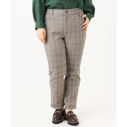 エウルキューブ eur3 【大きいサイズ】さらさらストレッチ裏起毛ストレートパンツ （ブラック）｜詳細画像