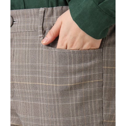 エウルキューブ eur3 【大きいサイズ】さらさらストレッチ裏起毛ストレートパンツ （ダークグレー）｜詳細画像