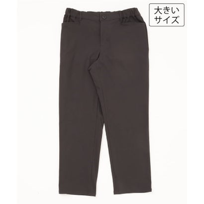 エウルキューブ eur3 【大きいサイズ】さらさらストレッチ裏起毛ストレートパンツ （ダークグレー）｜詳細画像