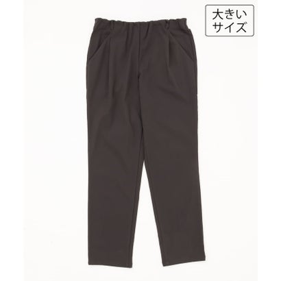 エウルキューブ eur3 【シリーズ累計販売2万枚！/大きいサイズ】さらさらストレッチ裏起毛テーパードパンツ （ダークグレー）｜詳細画像