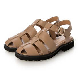 【hide3784】超美品　銀座かねまつ　パイソン柄 グルカサンダル ジェイアンドエムデヴィッドソン J&M DAVIDSON グルカサンダル