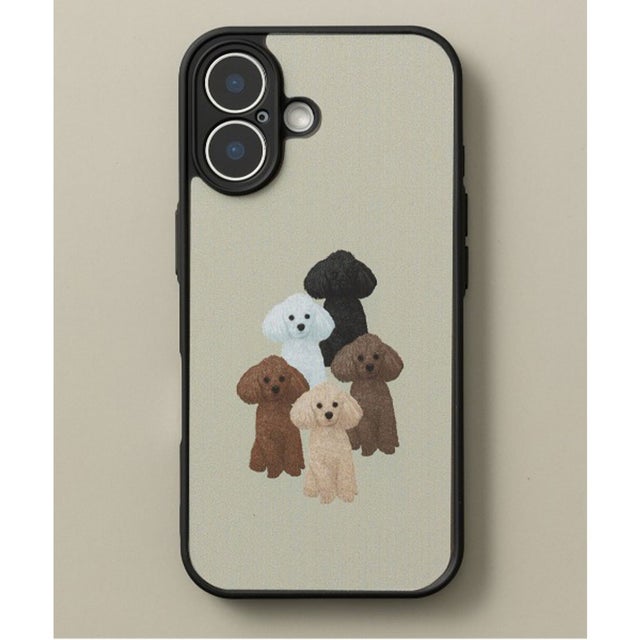 iPhoneシリコンケース カバー  ワンちゃんデザインアソート 犬 （その他1）