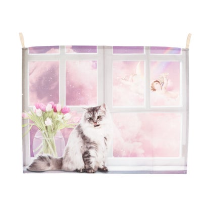 ジュビリー Jubilee ファブリックポスター 窓に風景と猫デザイン （その他12）｜詳細画像