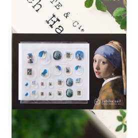フェルメール 真珠の髪飾りの少女デザイン 樹脂ネイルシール 【両手×2枚セット】 （その他）