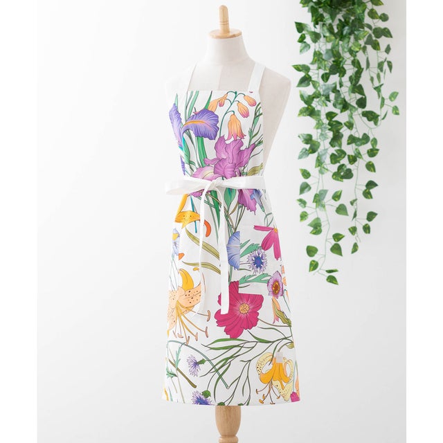 花柄 コットンエプロン （マルチ）