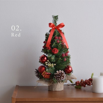 ミニクリスマスツリー 35cm クリスマスツリー （レッド）｜詳細画像