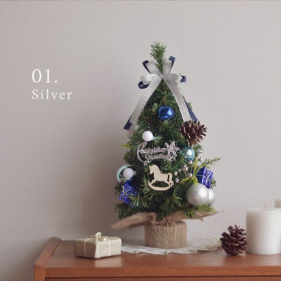 ミニクリスマスツリー 35cm クリスマスツリー （シルバー）｜詳細画像