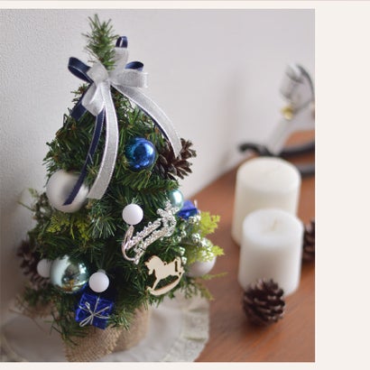ミニクリスマスツリー 35cm クリスマスツリー （シルバー）｜詳細画像