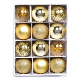 クリスマスツリー オーナメントボール 6cm 12個 セット クリスマスツリー オーナメント （ゴールド）