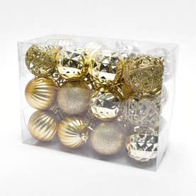 クリスマスツリー オーナメントボール 6cm 24個セット クリスマスツリー オーナメント （ゴールド）