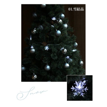 クリスマスツリー オーナメントライト クリスマスツリー オーナメント （雪結晶）｜詳細画像