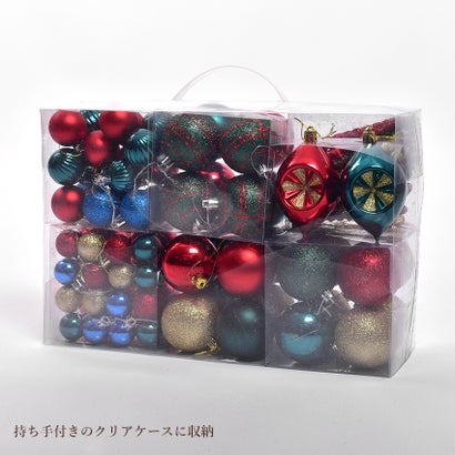 クリスマスツリー オーナメント 102個 セット クリスマスツリー オーナメント （レッド×グリーン×ゴールド）｜詳細画像