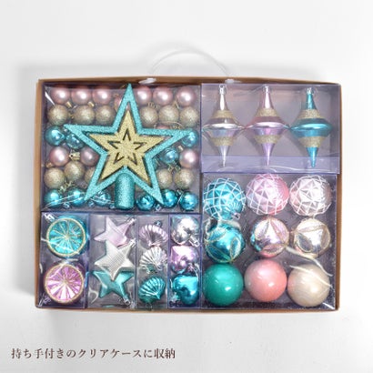 クリスマスツリー オーナメント 68個 セット クリスマスツリー オーナメント （グリーン×ゴールド）｜詳細画像