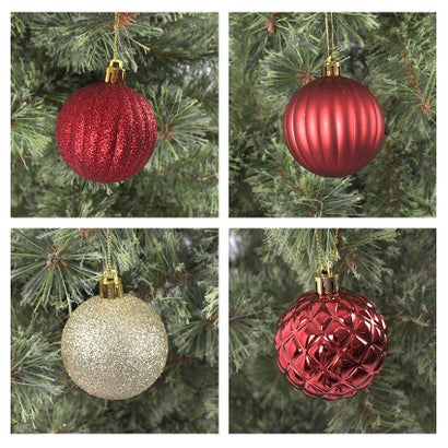 オーナメント 50PCS クリスマスツリー オーナメント （ブルー×シルバー）｜詳細画像