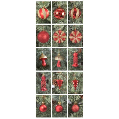 クリスマス オーナメント 52個セット クリスマスツリー オーナメント （シルバー）｜詳細画像