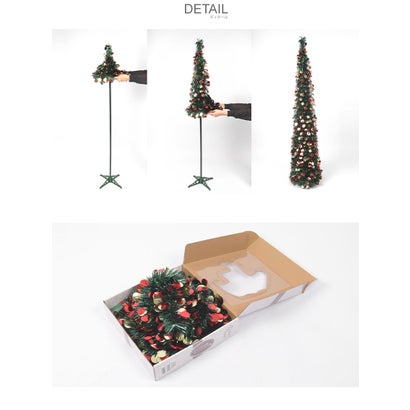 120cm POP-UP DRESSTREE クリスマスツリー （グリーン）｜詳細画像