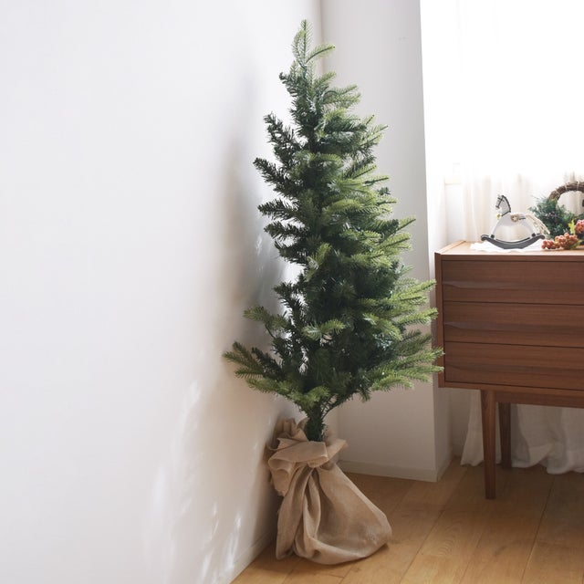 ハーフ＆コーナー2way ツリー 120cm クリスマスツリー （ヌードハーフツリー120）