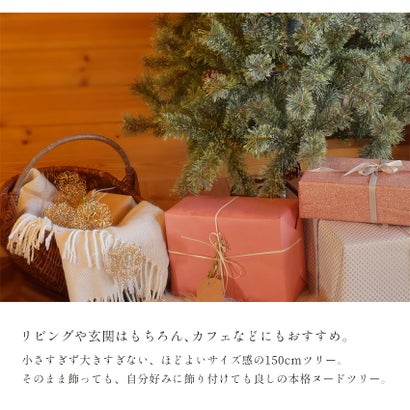 150cm PVC pine needle Christmastree （GREEN）｜詳細画像