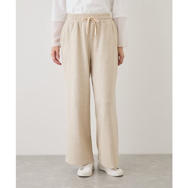 カシミヤタッチスムースワイドパンツ （ベージュ）