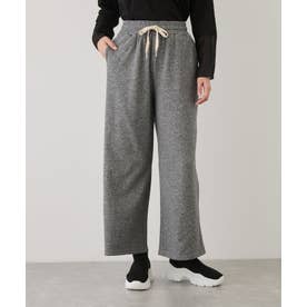 カシミヤタッチスムースワイドパンツ （グレー）