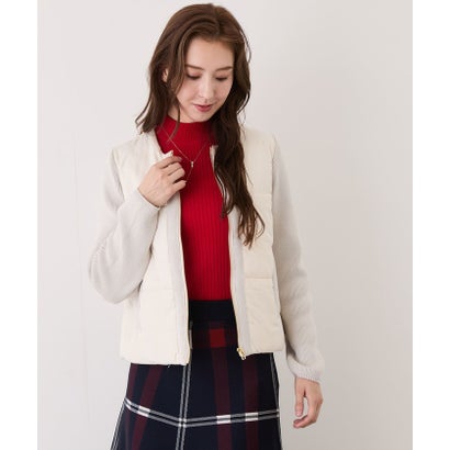 ジャイロ JAYRO 中綿ニットノーカラージャケット （ベージュ）｜詳細画像
