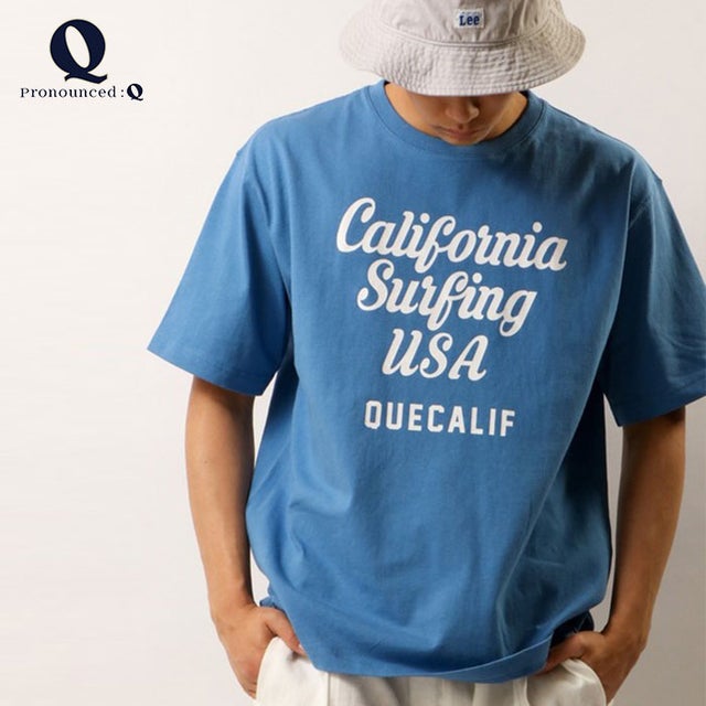 【QUE / キュー】 USAコットン CALIFORNIA SURF/サーフTEE （ロイヤルブルー）