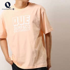 【QUE / キュー】 USAコットン QUE ロゴ SURF/サーフTEE （サーモンピンク）