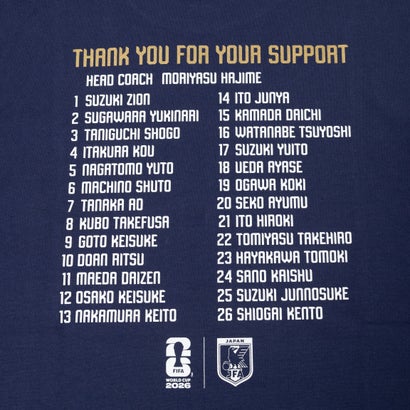 日本代表 THANKS Tシャツ (FIFA 2026)(ネイビー)｜詳細画像