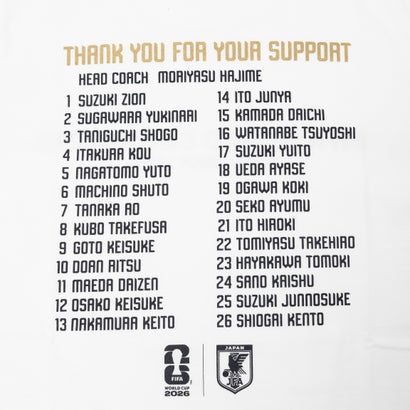 日本代表 THANKS Tシャツ (FIFA 2026)(ホワイト)｜詳細画像