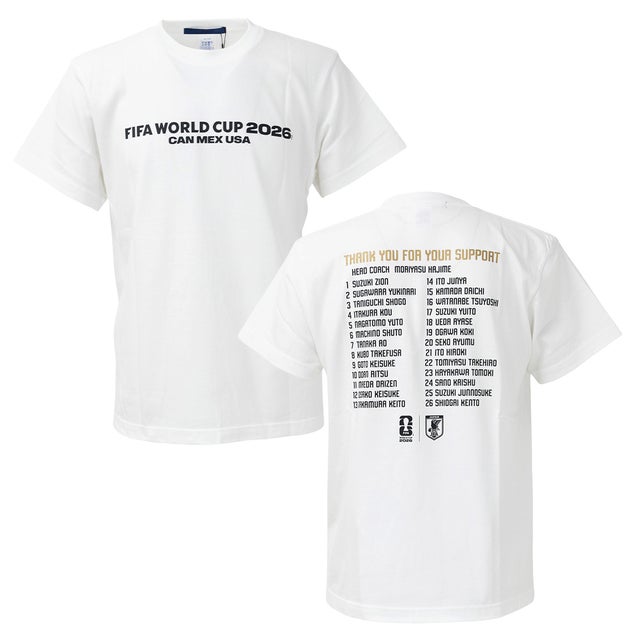 日本代表 THANKS Tシャツ (FIFA 2026)(ホワイト)