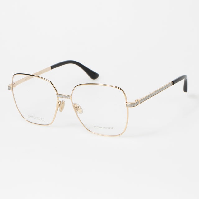 
                    メガネ 眼鏡 アイウェア レディース メンズ （ゴールド/ブラック）
