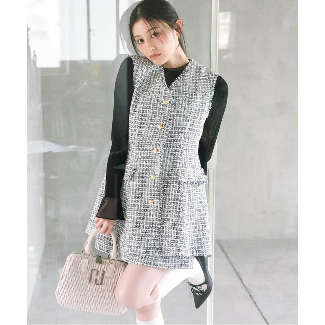 ジルバイジルスチュアート JILL by JILLSTUART Mirror Jメタルボストン 