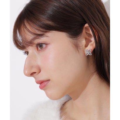ジルバイジルスチュアート JILL by JILLSTUART Cubicフラワーピアス （シルバー）｜詳細画像