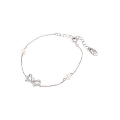 ジルバイジルスチュアート JILL by JILLSTUART Cubic リボンパールブレスレット （シルバー）｜詳細画像