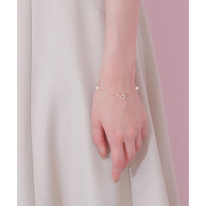 ジルバイジルスチュアート JILL by JILLSTUART Cubic リボンパールブレスレット （シルバー）｜詳細画像
