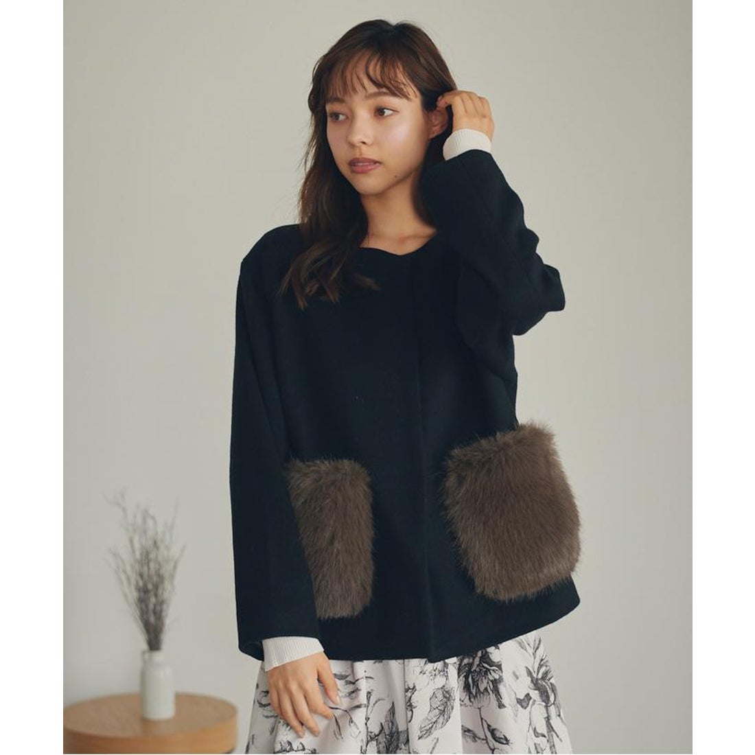 ジルバイジルスチュアート JILL by JILLSTUART ポケットファーノー 