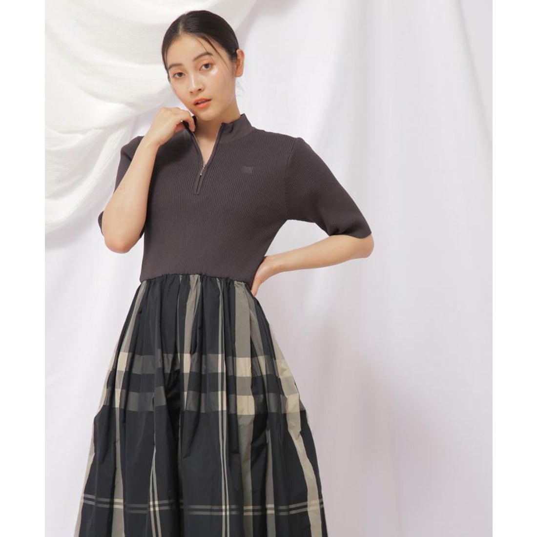 ジルバイジルスチュアート JILL by JILLSTUART ハーフジップニット