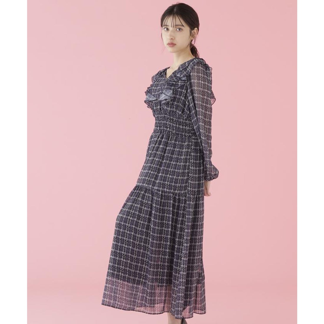 ジルバイジルスチュアート JILL by JILLSTUART ツイード風プリント 