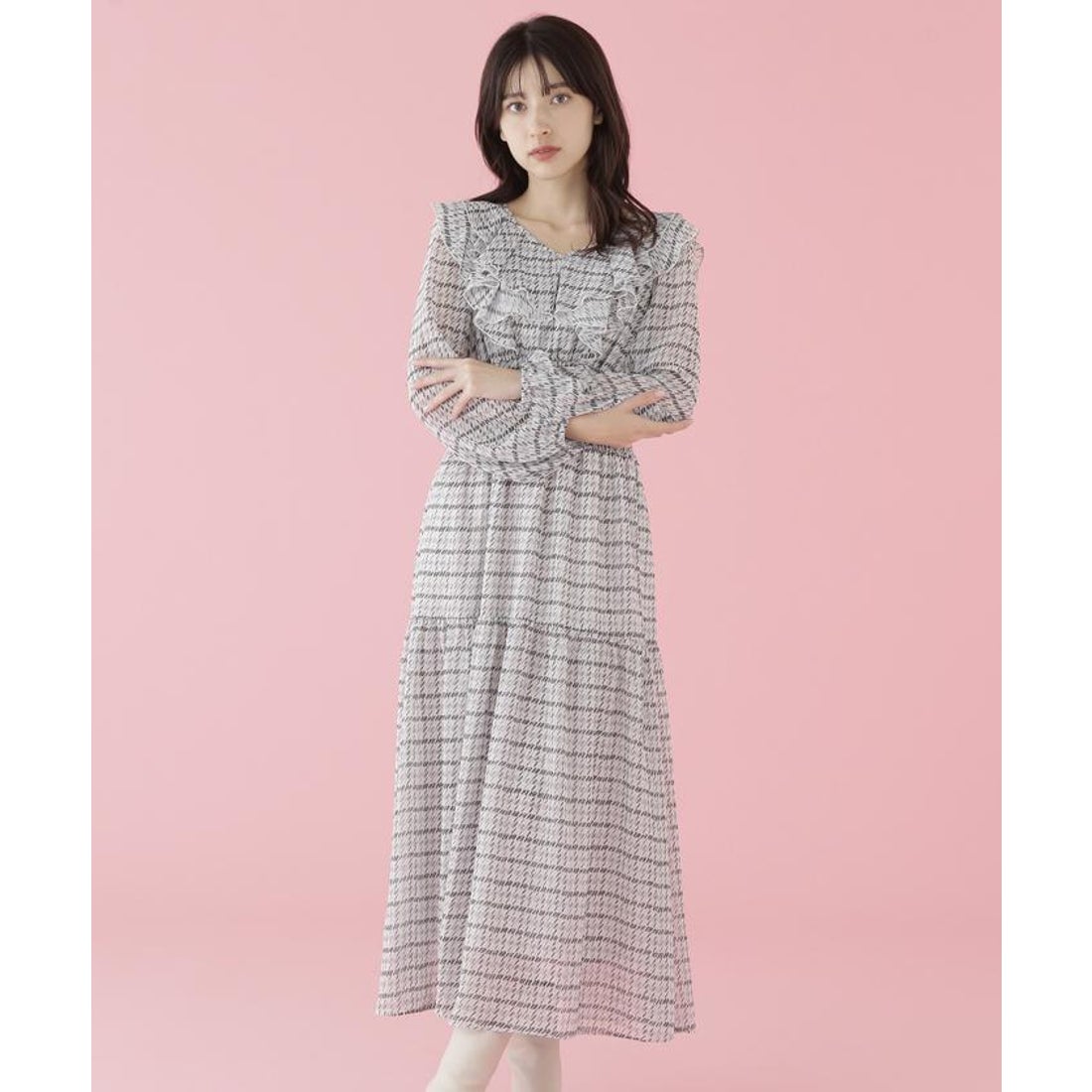 ジルバイジルスチュアート JILL by JILLSTUART ツイード風プリント 
