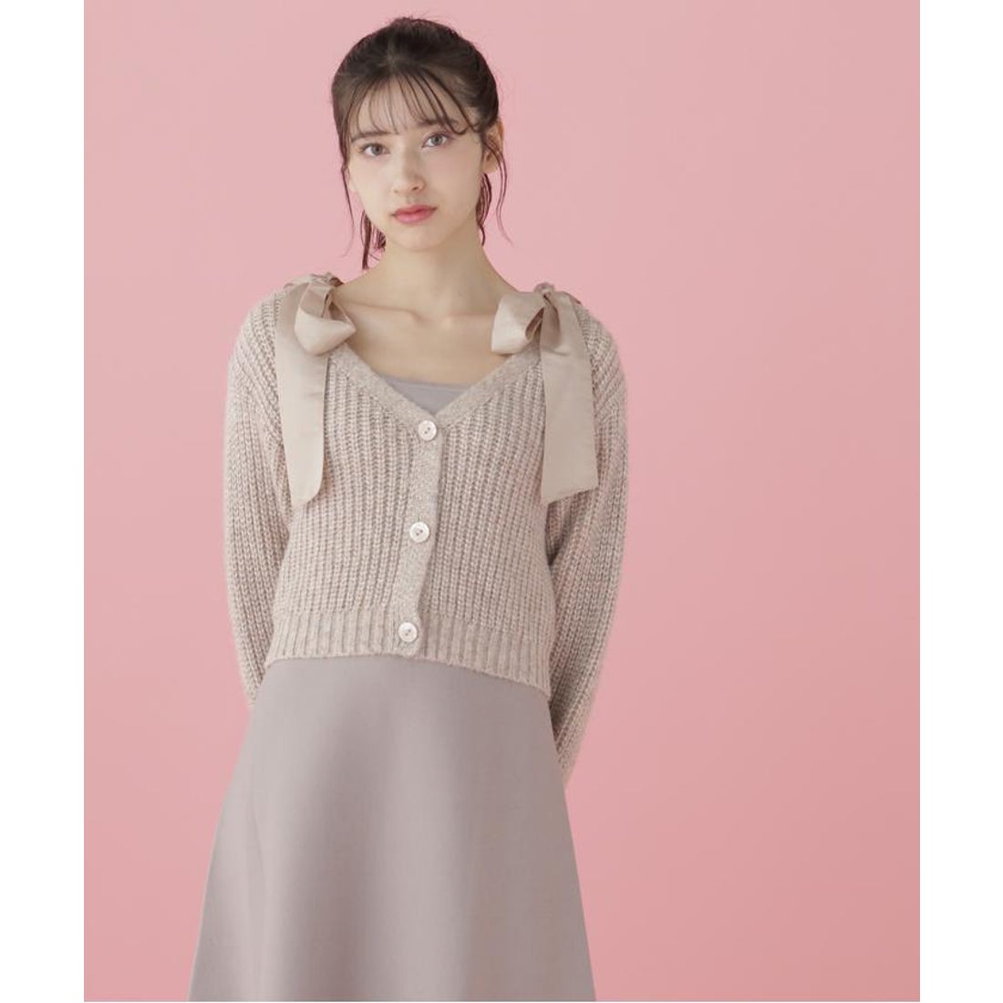 ジルバイジルスチュアート JILL by JILLSTUART シアーリボンワンピ 