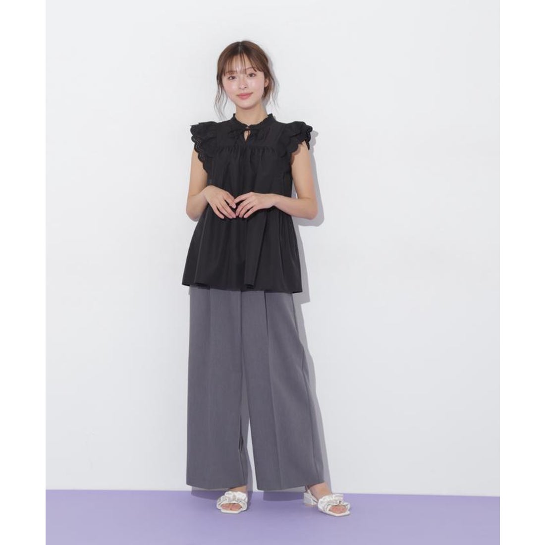 ジルバイジルスチュアート JILL by JILLSTUART カットワークティアード