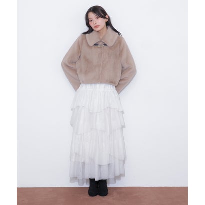 ジルバイジルスチュアート JILL by JILLSTUART フェイクファーショートジャケット （モカ）｜詳細画像