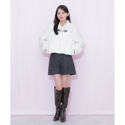 ジルバイジルスチュアート JILL by JILLSTUART フェイクファーショートジャケット （モカ）｜詳細画像