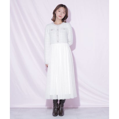 ジルバイジルスチュアート JILL by JILLSTUART ニットジャケットドッキングワンピース （ネイビー）｜詳細画像