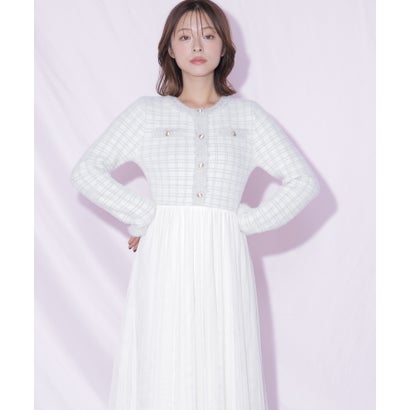 ジルバイジルスチュアート JILL by JILLSTUART ニットジャケットドッキングワンピース （グレー）｜詳細画像